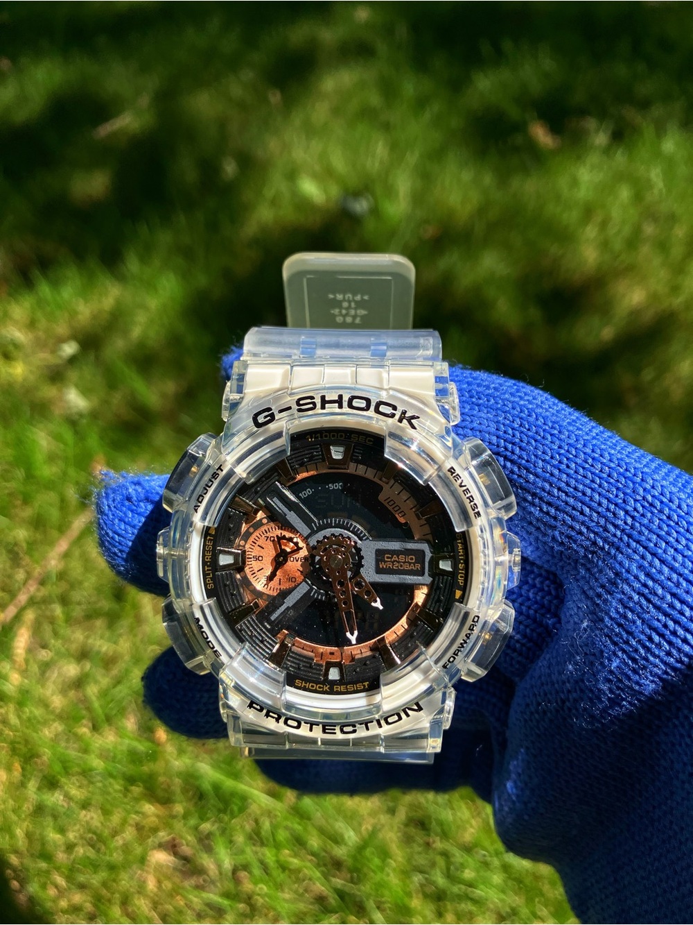 Custom G Shock Clear and Rose Gold Colorway